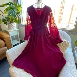 Baltic Borne Paisley Dot Midi Dress